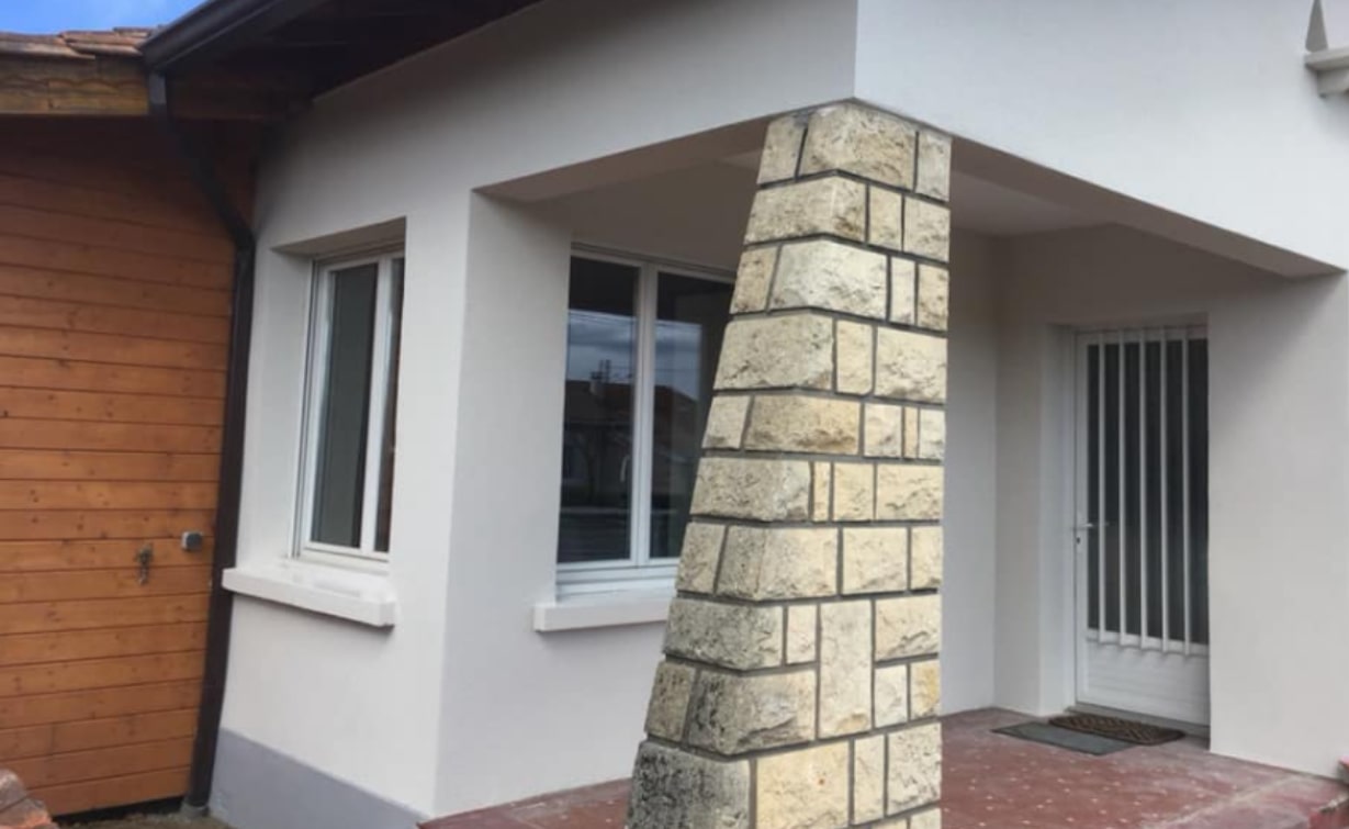 Après relissage des murs et peinture - ravalement de façade maison Gujan