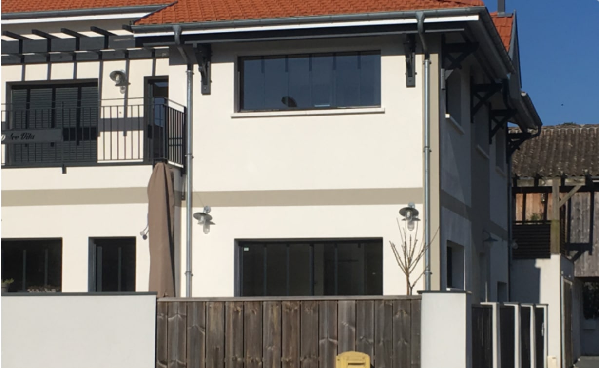 Facade maison après Traitement de fissures et imperméabilisation des murs à La Teste par nos façadiers