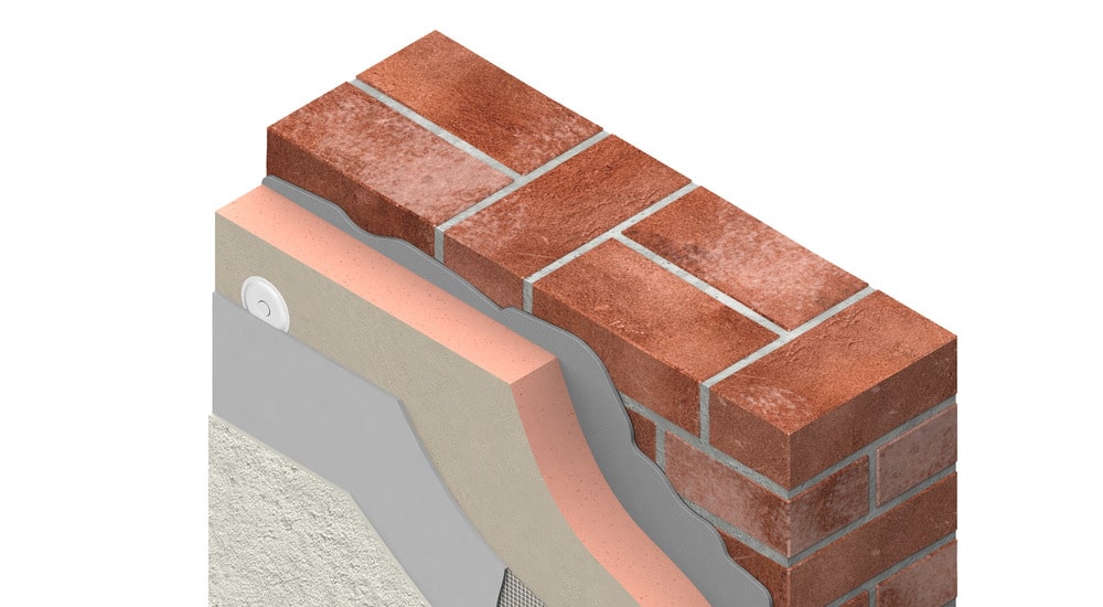 Schéma Isolation thermique par l’extérieur mousse résolique de Kingspan Schema pose de mousse résolique