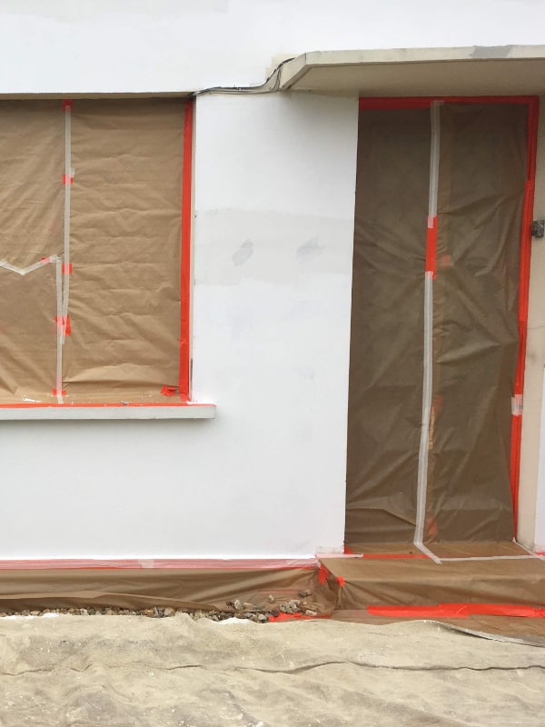 Protection de chantier ravalement et ite fenêtres et portes