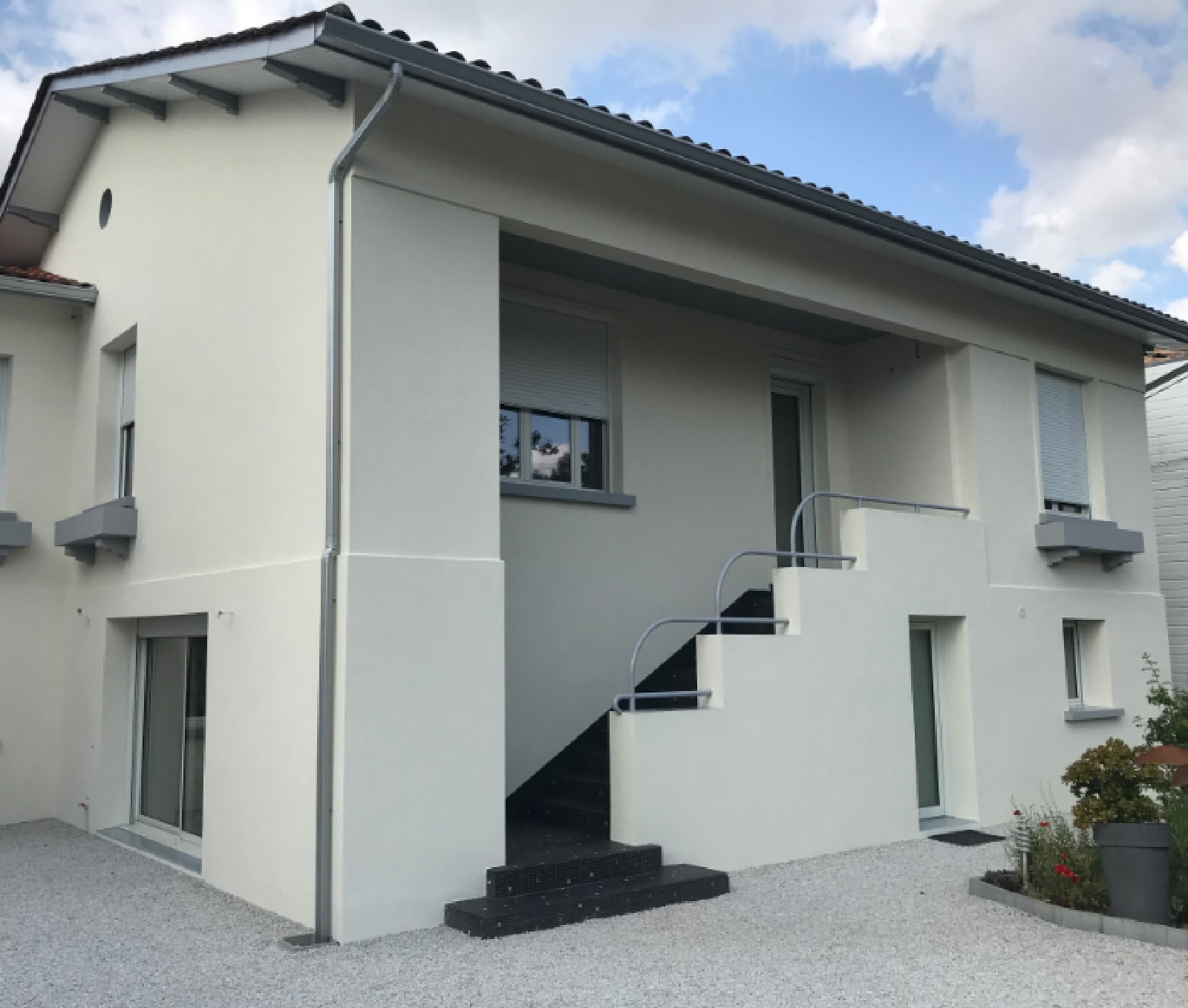 Photo d'un ravalement de façade à Cenon