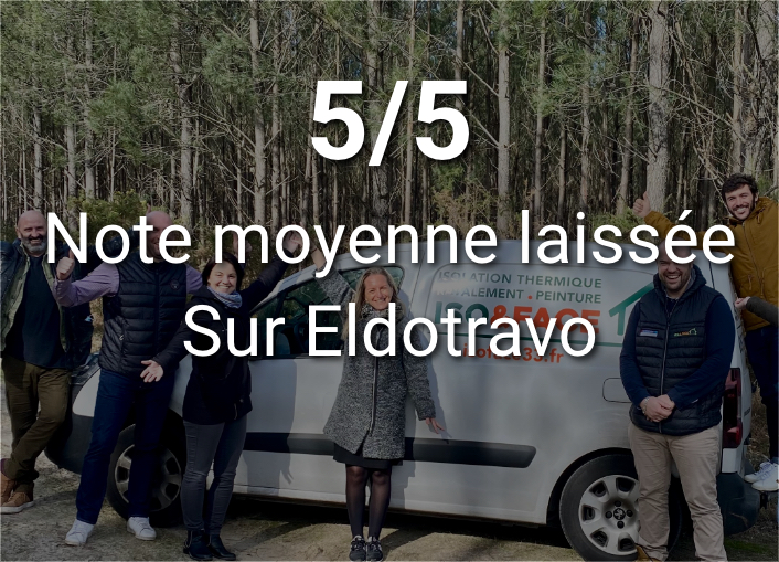 5/5 Note moyenne de nos clients sur Eldotravo, plateforme d'avis certifiés
