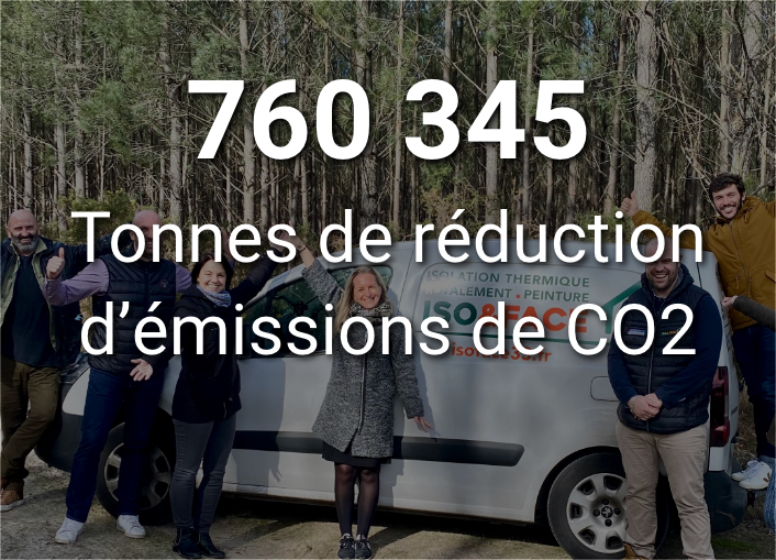 Environ 760 354 tonnes de réduction d'émissions de CO2